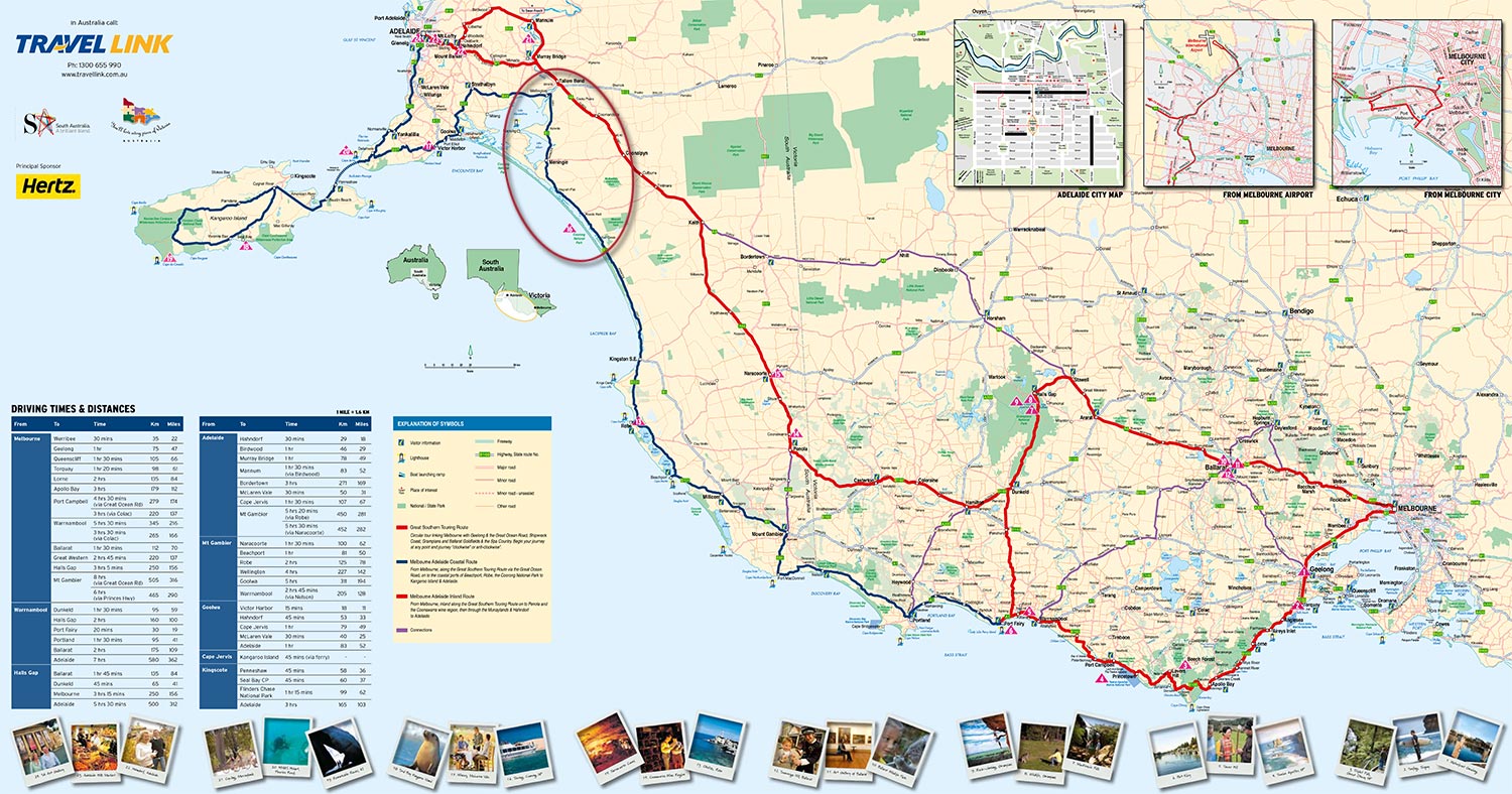 Adelaide To Melbourne Touring Route Map 