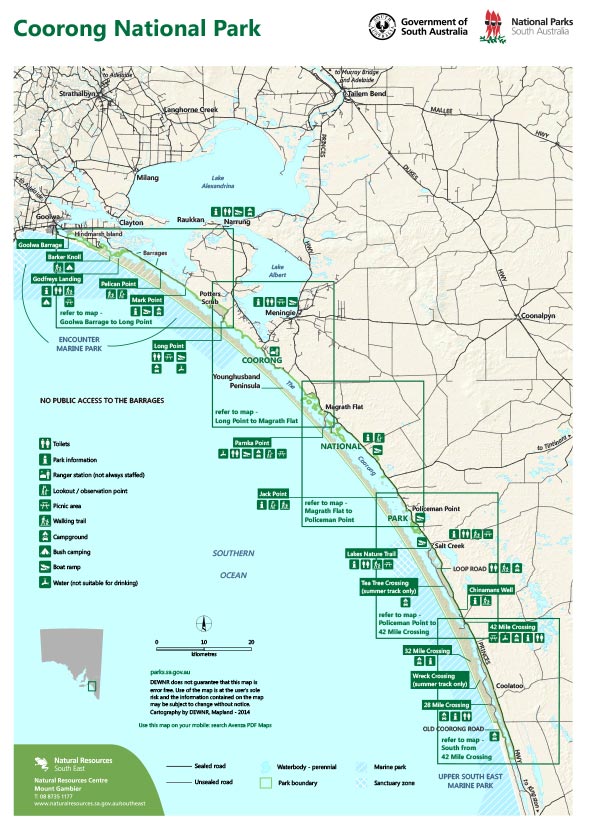 Coorong National Park map